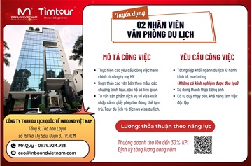 Tuyển dụng: Nhân viên văn phòng du lịch